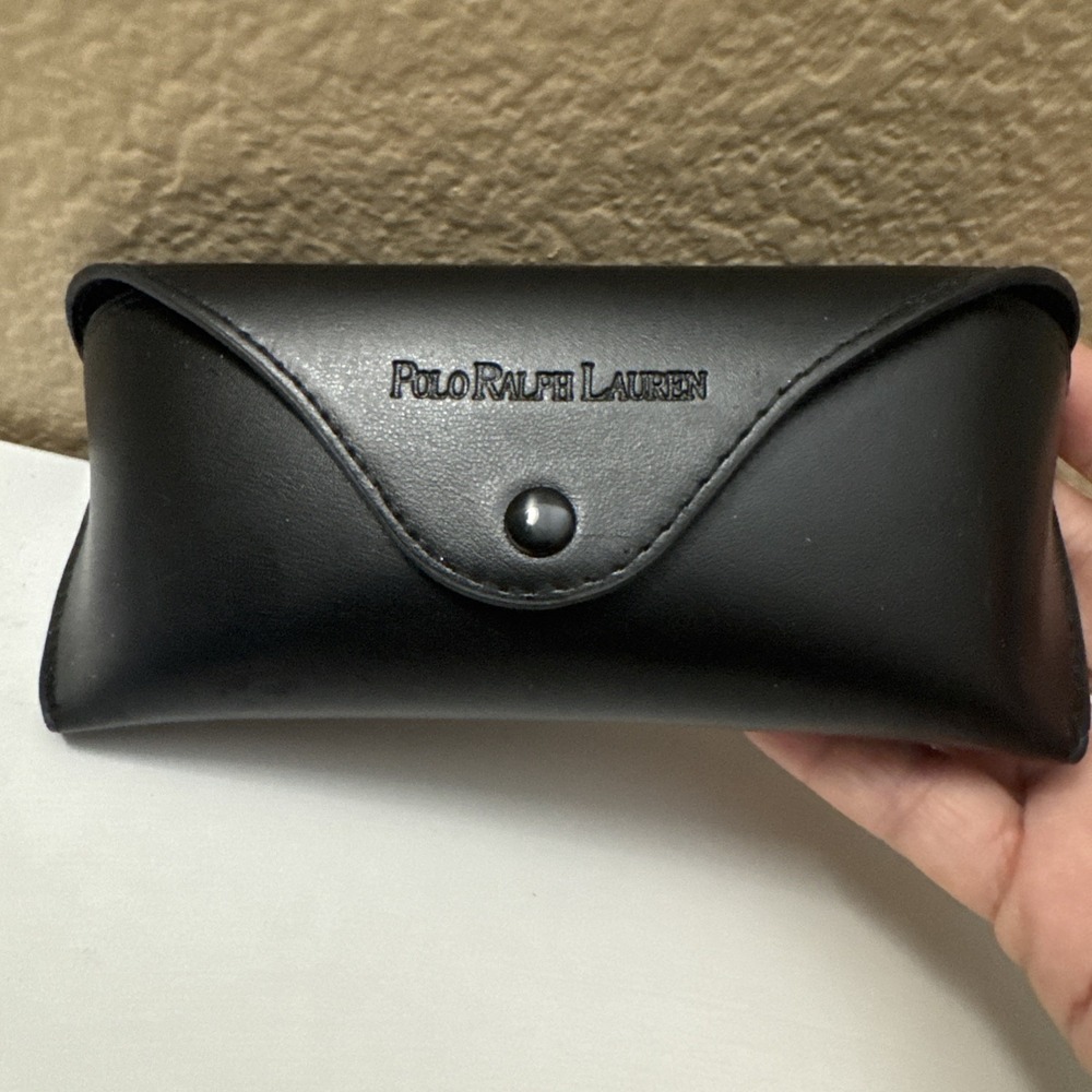 Polo Ralph Lauren Black Semi-Hard Snap Closure Eyeglasses Case